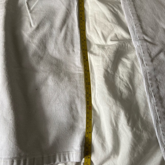 Ralph Lauren White Corduroy Wide-Leg Pants - Picture 8 of 9